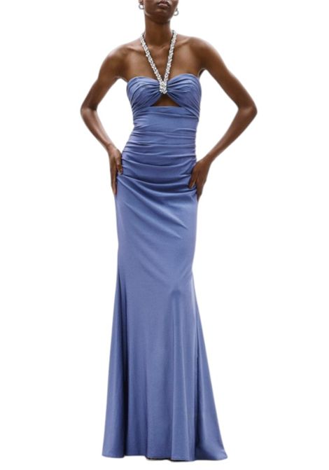 ABITO CON SCOLLO GIOIELLO ALLURE | Abiti | A4775 A4775FINDIGO